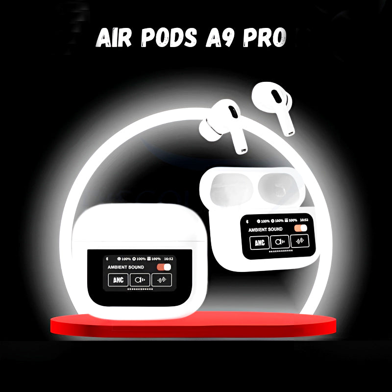 🔥A9 Pro High Quality Sound, ENC Noise Reduction Wireless AirPods With Smart Touch Screen Control