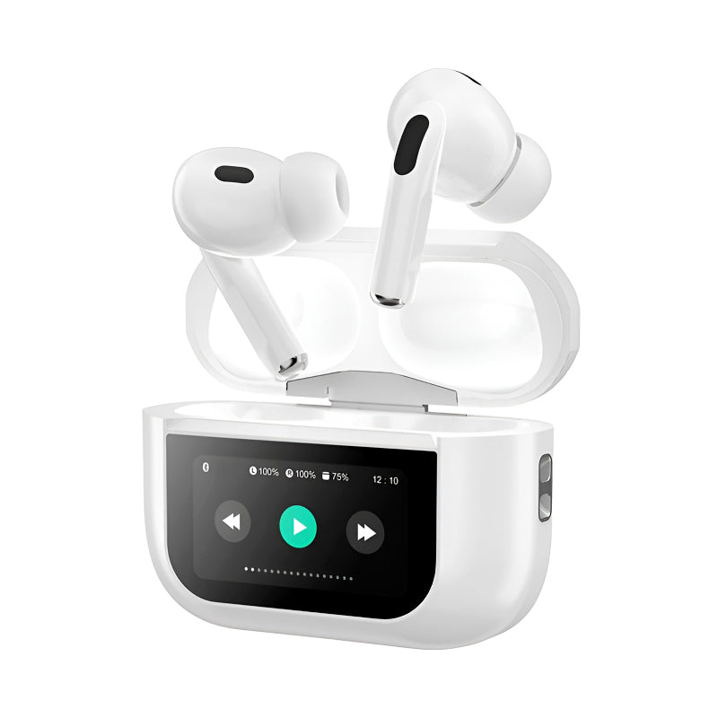 🔥A9 Pro High Quality Sound, ENC Noise Reduction Wireless AirPods With Smart Touch Screen Control